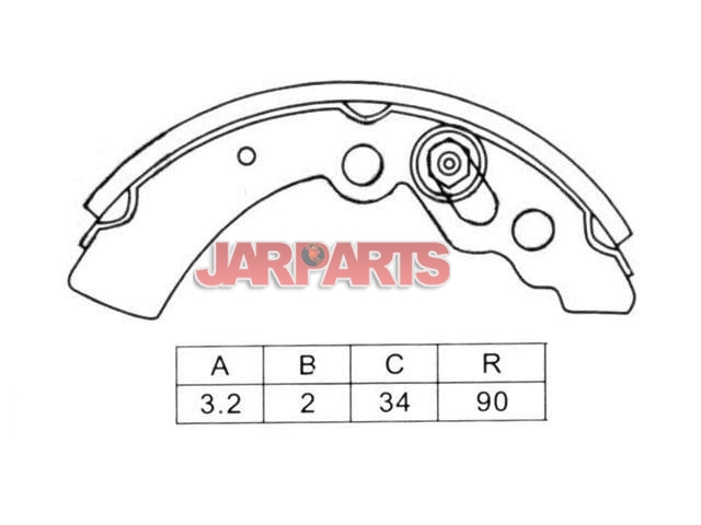 K9916 Brake Shoe