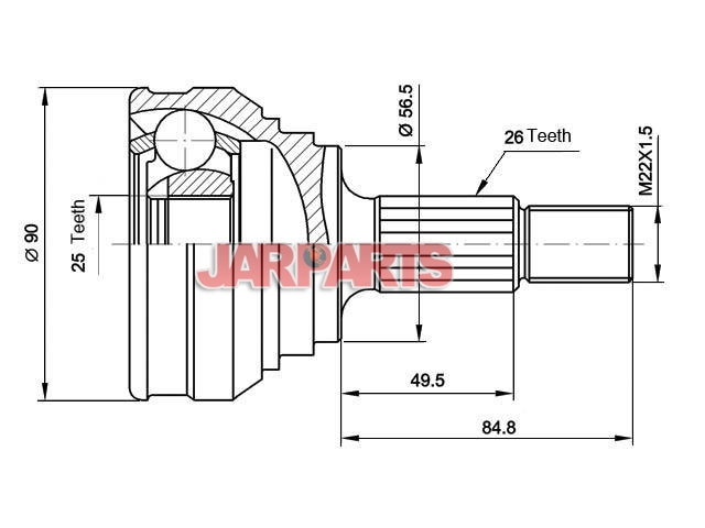 KAD150 CV Joint Kit