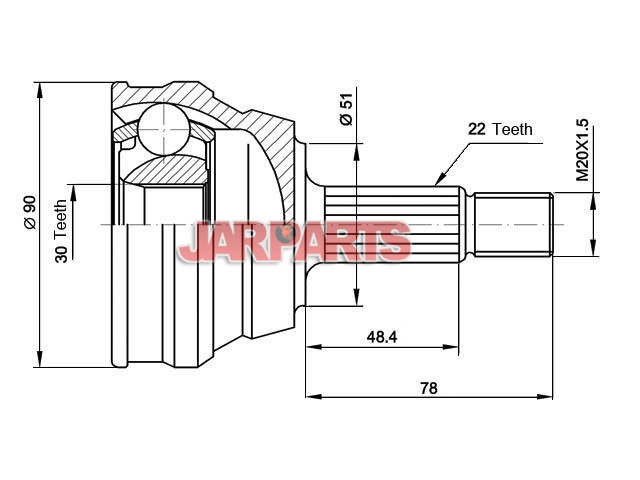 902829K CV Joint Kit