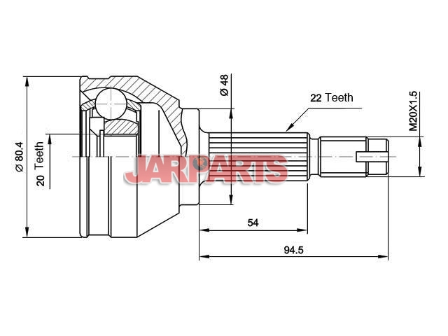 5604 CV Joint Kit