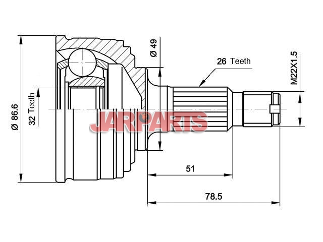 44305SE0G11 CV Joint Kit