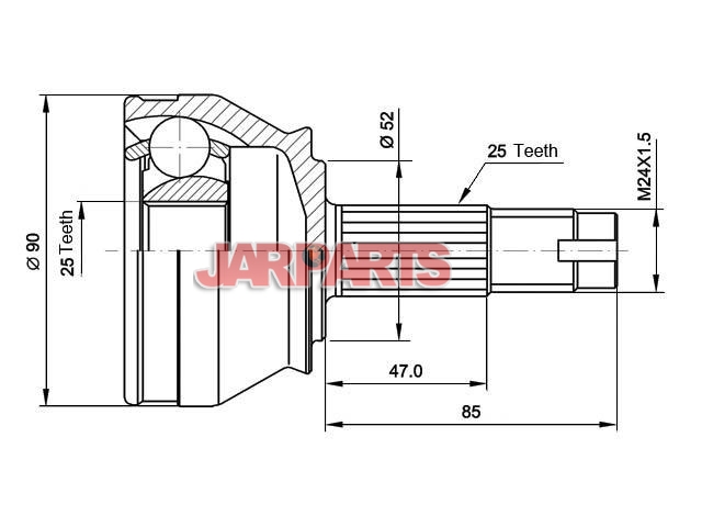 TDL9010R CV Joint Kit