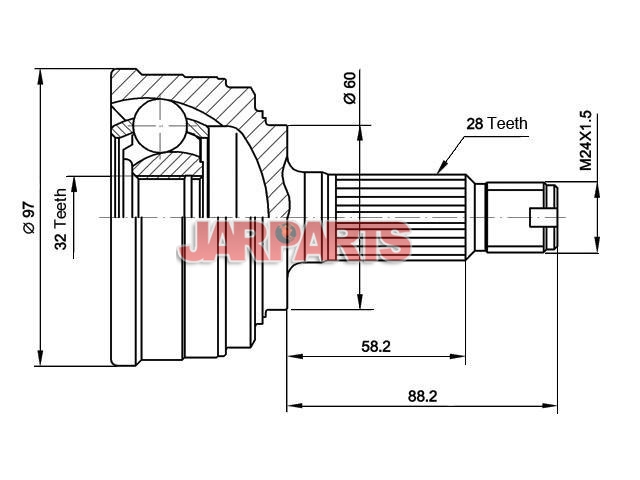 44011SS0010 CV Joint Kit