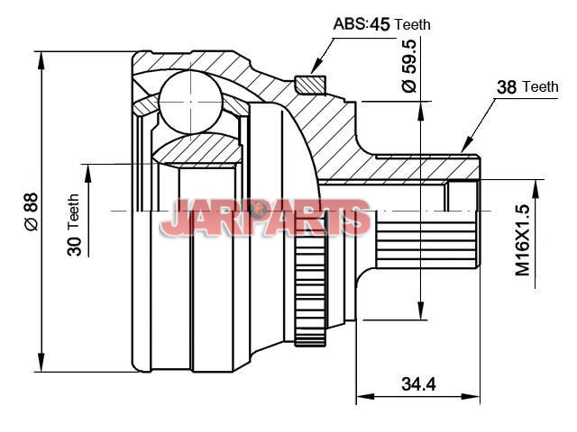 GAD1580K CV Joint Kit