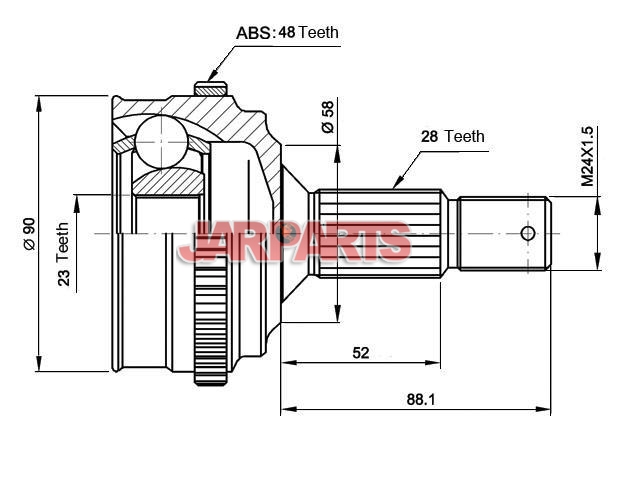 OJ1409 CV Joint Kit