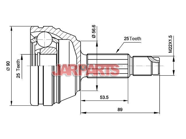 OJ1686 CV Joint Kit