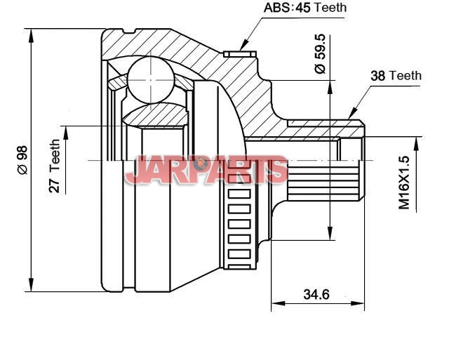 OJ1747 CV Joint Kit