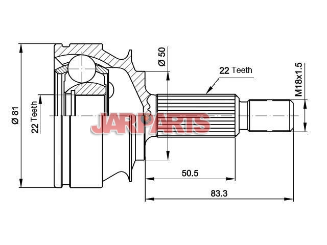 VO1001 CV Joint Kit