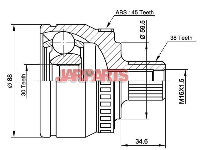 8D0498099C CV Joint Kit