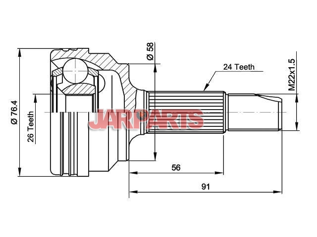 4346059015 CV Joint Kit