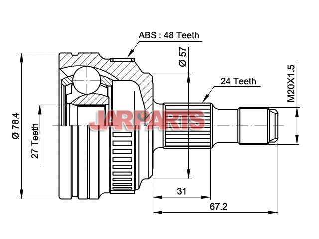 TDL9577R CV Joint Kit