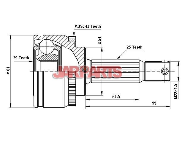 MR580554 CV Joint Kit