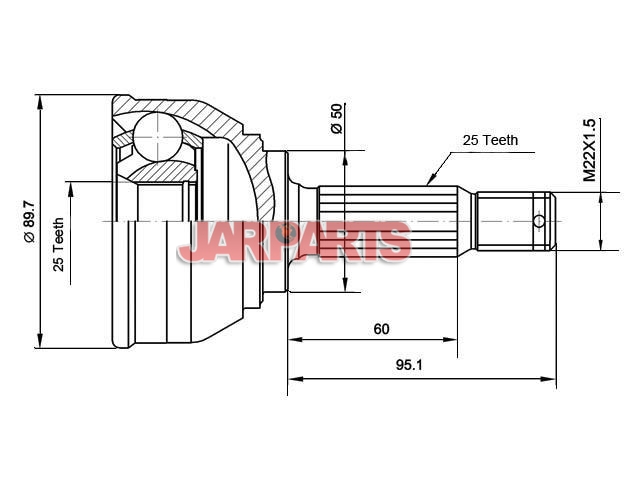 MI108020 CV Joint Kit